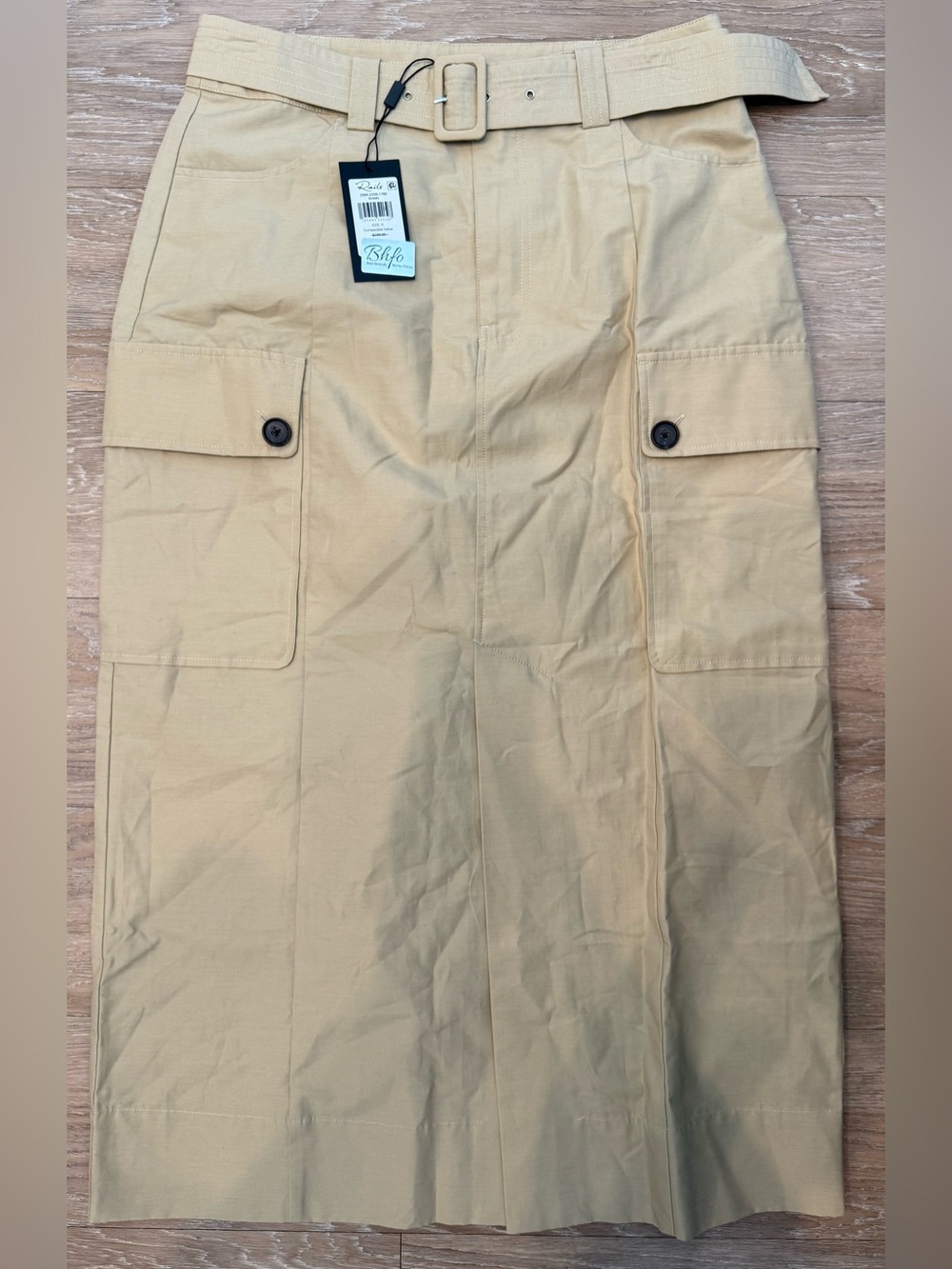 NWT Rails Khaki Cargo Pocket Midi Skirt Size 6